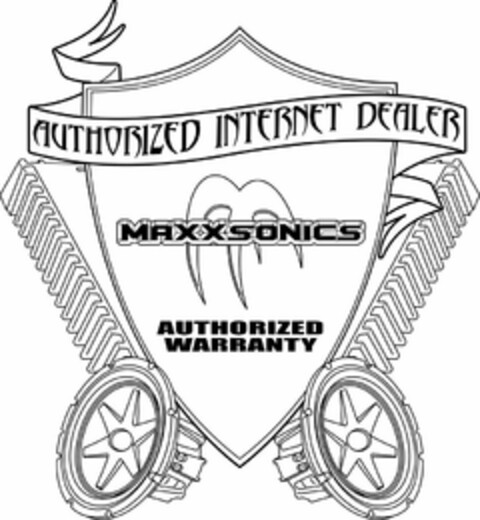 MAXXSONICS AUTHORIZED INTERNET DEALER AUTHORIZED WARRANTY Logo (USPTO, 16.08.2010)