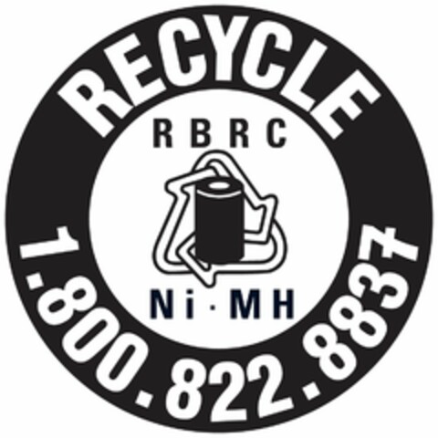 RECYCLE 1.800.822.8837 RBRC NI · MH Logo (USPTO, 25.07.2011)