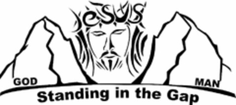 JESUS GOD MAN STANDING IN THE GAP Logo (USPTO, 25.07.2013)