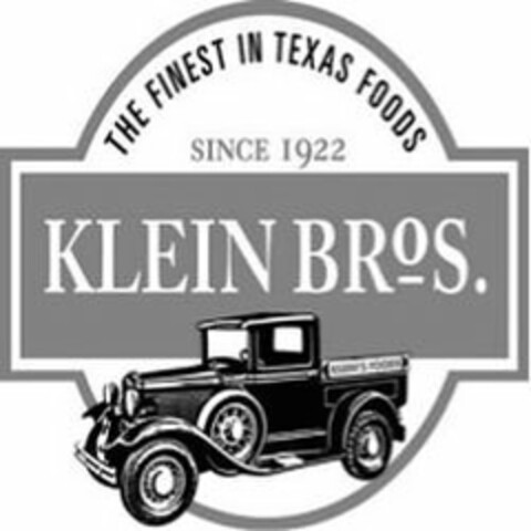 KLEIN BROS. THE FINEST IN TEXAS FOODS SINCE 1922 Logo (USPTO, 19.11.2014)