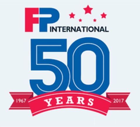 FP INTERNATIONAL 50 YEARS 1967 2017 Logo (USPTO, 07/03/2017)