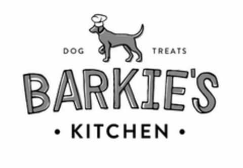 DOG TREATS BARKIE'S · KITCHEN · Logo (USPTO, 08/25/2017)