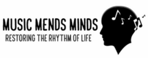 MUSIC MENDS MINDS RESTORING THE RHYTHM OF LIFE Logo (USPTO, 07.12.2017)