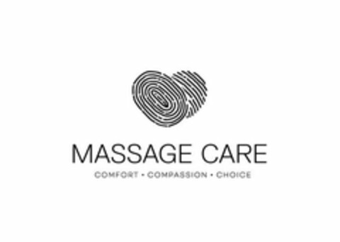 MASSAGE CARE COMFORT · COMPASSION · CHOICE Logo (USPTO, 08/14/2018)