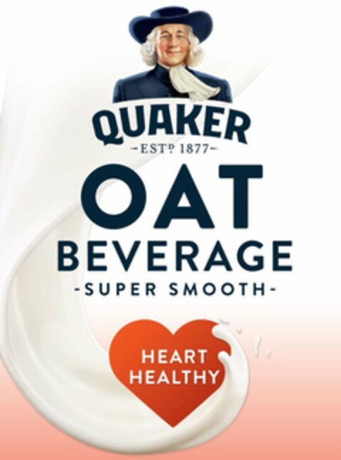QUAKER ESTD. 1877 OAT BEVERAGE SUPER SMOOTH HEART HEALTHY Logo (USPTO, 16.10.2018)
