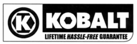 K KOBALT LIFETIME HASSLE-FREE GUARANTEE Logo (USPTO, 22.04.2009)