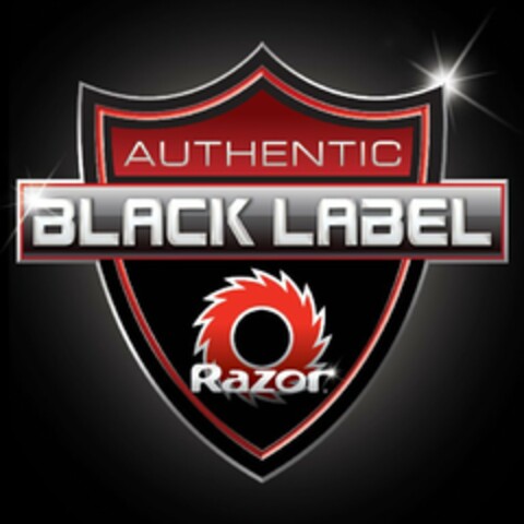 AUTHENTIC BLACK LABEL RAZOR Logo (USPTO, 13.05.2010)