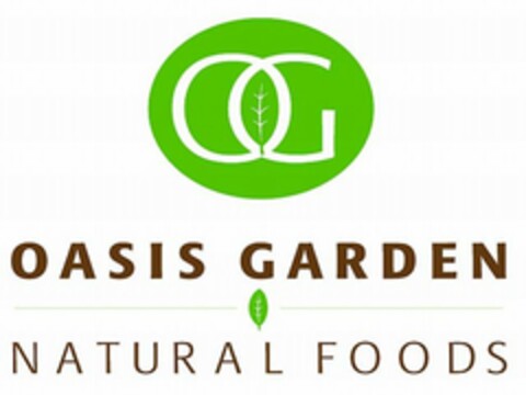 OG OASIS GARDEN NATURAL FOODS Logo (USPTO, 05/21/2010)