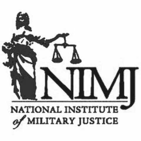 NIMJ NATIONAL INSTITUTE OF MILITARY JUSTICE Logo (USPTO, 03/11/2011)