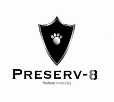 PRESERV-8 FRESHNESS IN EVERY BAG Logo (USPTO, 04/18/2012)