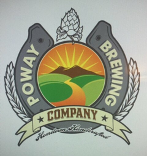 POWAY BREWING COMPANY HOMETOWN HANDCRAFTED Logo (USPTO, 06/04/2015)