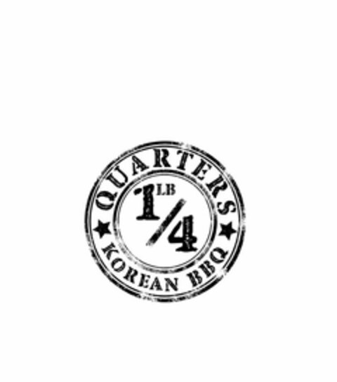 QUARTERS 1/4 LB KOREAN BBQ Logo (USPTO, 17.06.2015)