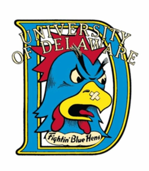 D UNIVERSITY OF DELAWARE FIGHTIN' BLUE HENS Logo (USPTO, 20.10.2015)