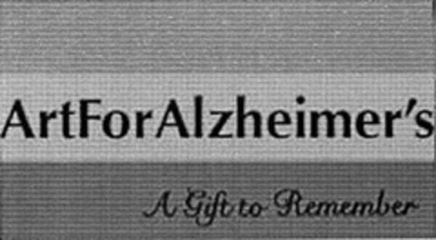 ART FOR ALZHEIMER'S A GIFT TO REMEMBER Logo (USPTO, 13.01.2016)