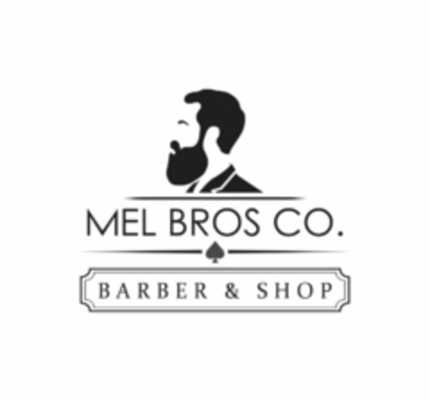 MEL BROS CO. BARBER & SHOP Logo (USPTO, 12/15/2016)