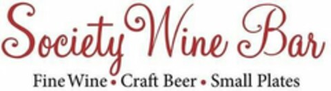 SOCIETY WINE BAR FINE WINE CRAFT BEER SMALL PLATES Logo (USPTO, 30.05.2018)