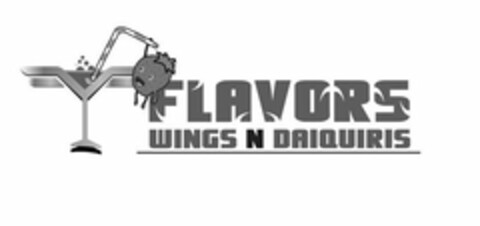 FLAVORS WINGS N DAIQUIRIS Logo (USPTO, 12.02.2019)