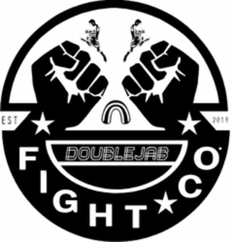 DOUBLE JAB FIGHT CO. EST 2018 Logo (USPTO, 07/08/2019)