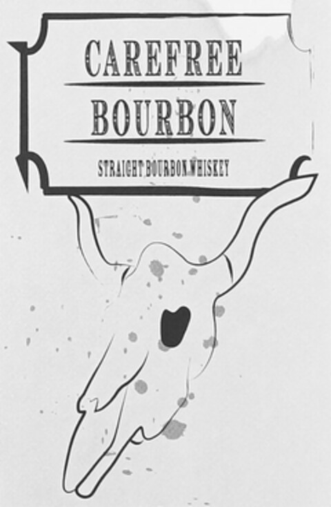 CAREFREE BOURBON STRAIGHT BOURBON WHISKEY Logo (USPTO, 07/30/2019)