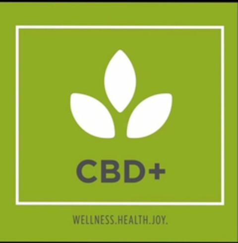 CBD+ WELLNESS. HEALTH. JOY. Logo (USPTO, 18.08.2020)