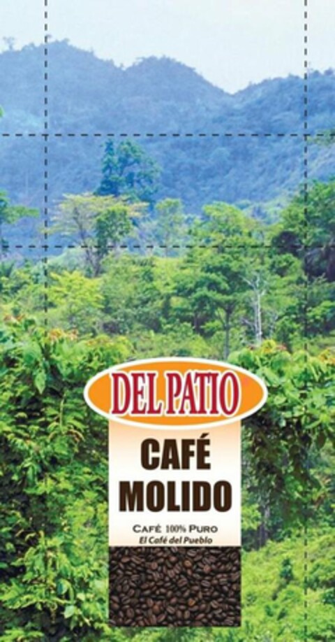 DEL PATIO CAFÉ MOLIDO CAFÉ 100% PURO EL CAFÉ DEL PUEBLO Logo (USPTO, 05/01/2009)