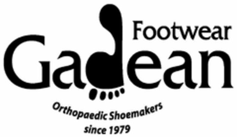 GADEAN FOOTWEAR ORTHOPAEDIC SHOEMAKERS SINCE 1979 Logo (USPTO, 21.09.2010)