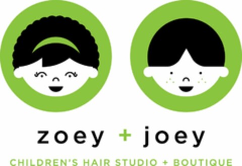 ZOEY + JOEY CHILDREN'S HAIR STUDIO + BOUTIQUE Logo (USPTO, 22.08.2011)