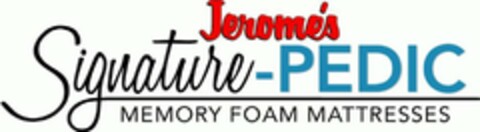 JEROME'S SIGNATURE-PEDIC MEMORY FOAM MATTRESSES Logo (USPTO, 10.05.2012)