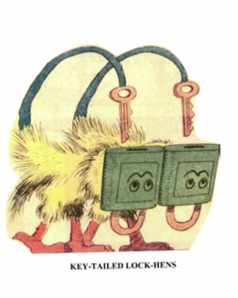 KEY-TAILED LOCK-HENS Logo (USPTO, 19.03.2013)