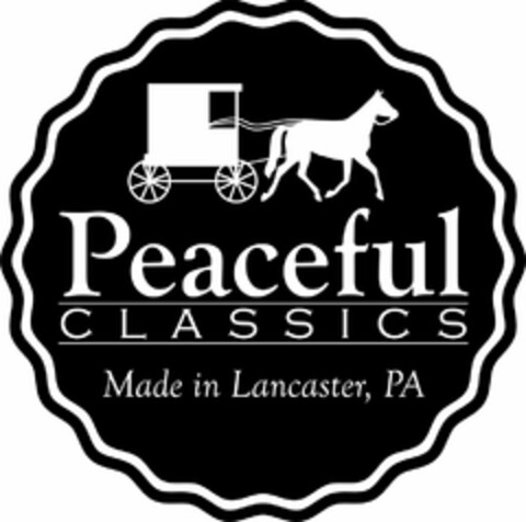 PEACEFUL CLASSICS MADE IN LANCASTER, PA Logo (USPTO, 03.05.2019)