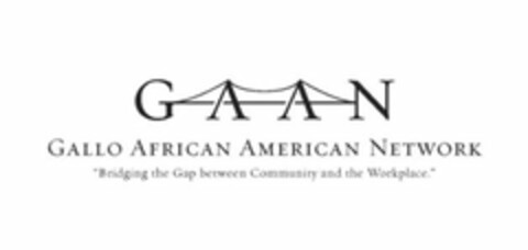 GAAN GALLO AFRICAN AMERICAN NETWORK "BRIDGING THE GAP BETWEEN COMMUNITY AND THE WORKPLACE." Logo (USPTO, 09/09/2009)