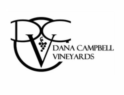 DCV DANA CAMPBELL VINEYARDS Logo (USPTO, 11/12/2009)