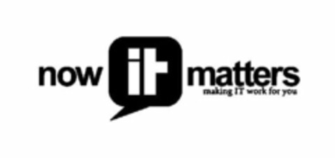 NOW IT MATTERS MAKING IT WORK FOR YOU Logo (USPTO, 11.10.2011)