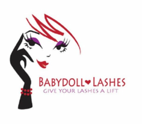 BABYDOLL LASHES GIVE YOUR LASHES A LIFT Logo (USPTO, 03/12/2012)