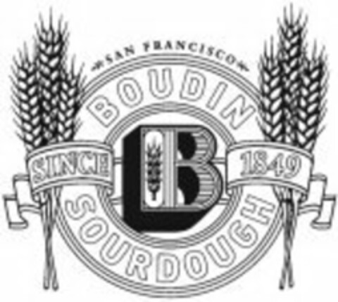 SAN FRANCISCO BOUDIN B SOURDOUGH SINCE 1849 Logo (USPTO, 05.09.2012)