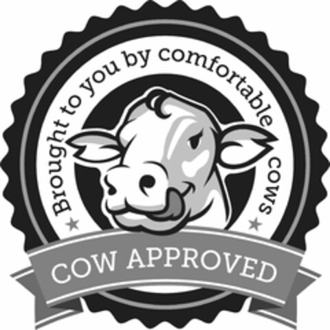 BROUGHT TO YOU BY COMFORTABLE COWS COW APPROVED Logo (USPTO, 26.09.2014)