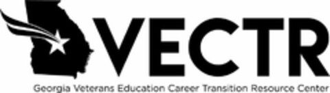 VECTR GEORGIA VETERANS EDUCATION CAREERTRANSITION RESOURCE CENTER Logo (USPTO, 30.06.2016)