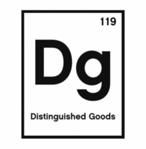 119 DG DISTINGUISHED GOODS Logo (USPTO, 16.05.2019)