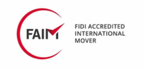 FAIM FIDI ACCREDITED INTERNATIONAL MOVER Logo (USPTO, 11/25/2019)