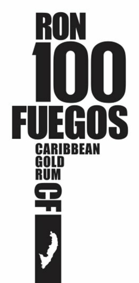 RON 100 FUEGOS CARIBBEAN GOLD RUM CF Logo (USPTO, 04.06.2020)