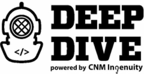 DEEP DIVE POWERED BY CNM INGENUITY </> Logo (USPTO, 08/18/2020)
