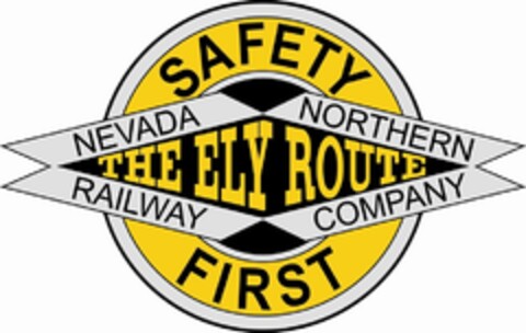 SAFETY FIRST THE ELY ROUTE NEVADA NORTHERN RAILWAY COMPANY Logo (USPTO, 03/21/2009)