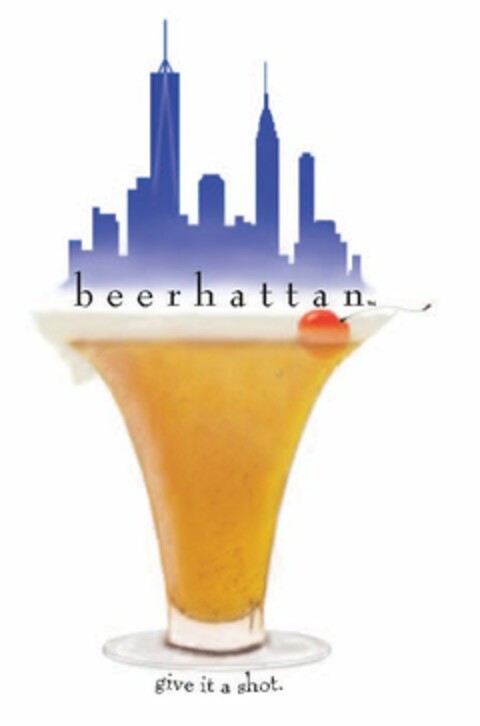 BEERHATTAN GIVE IT A SHOT. Logo (USPTO, 24.04.2009)