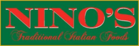 NINO'S TRADITIONAL ITALIAN FOODS Logo (USPTO, 07/19/2011)