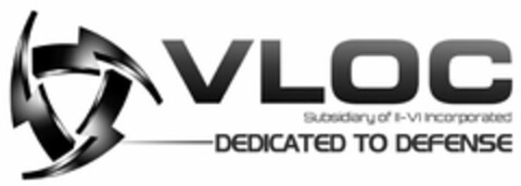 VLOC SUBSIDIARY OF II-VI INCORPORATED DEDICATED TO DEFENSE Logo (USPTO, 09.11.2011)