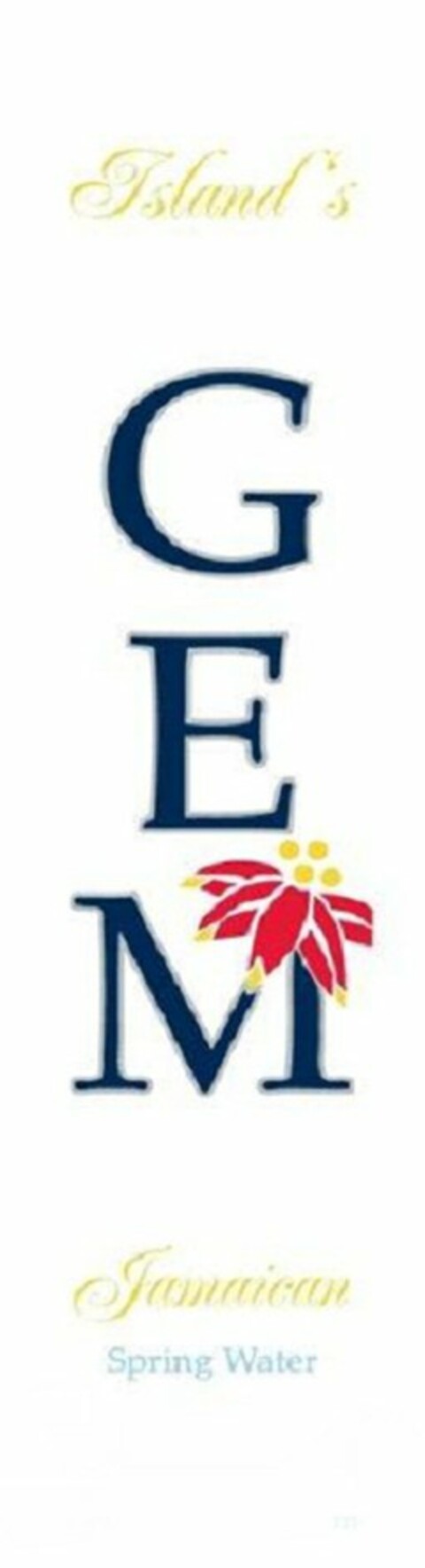 ISLAND'S GEM JAMAICAN SPRING WATER Logo (USPTO, 28.01.2013)