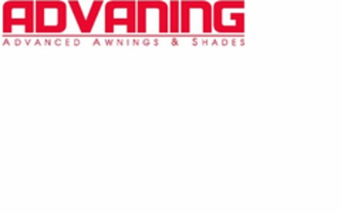 ADVANING ADVANCED AWNINGS & SHADES Logo (USPTO, 09/05/2014)