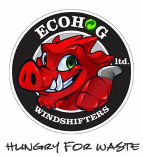 ECOHOG LTD. WINDSHIFTERS HUNGRY FOR WASTE Logo (USPTO, 12.02.2015)