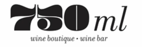 750ML WINE BOUTIQUE WINE BAR Logo (USPTO, 15.09.2015)