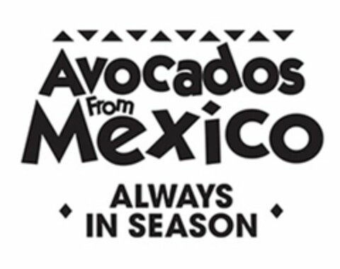 AVOCADOS FROM MEXICO ALWAYS IN SEASON Logo (USPTO, 20.10.2016)